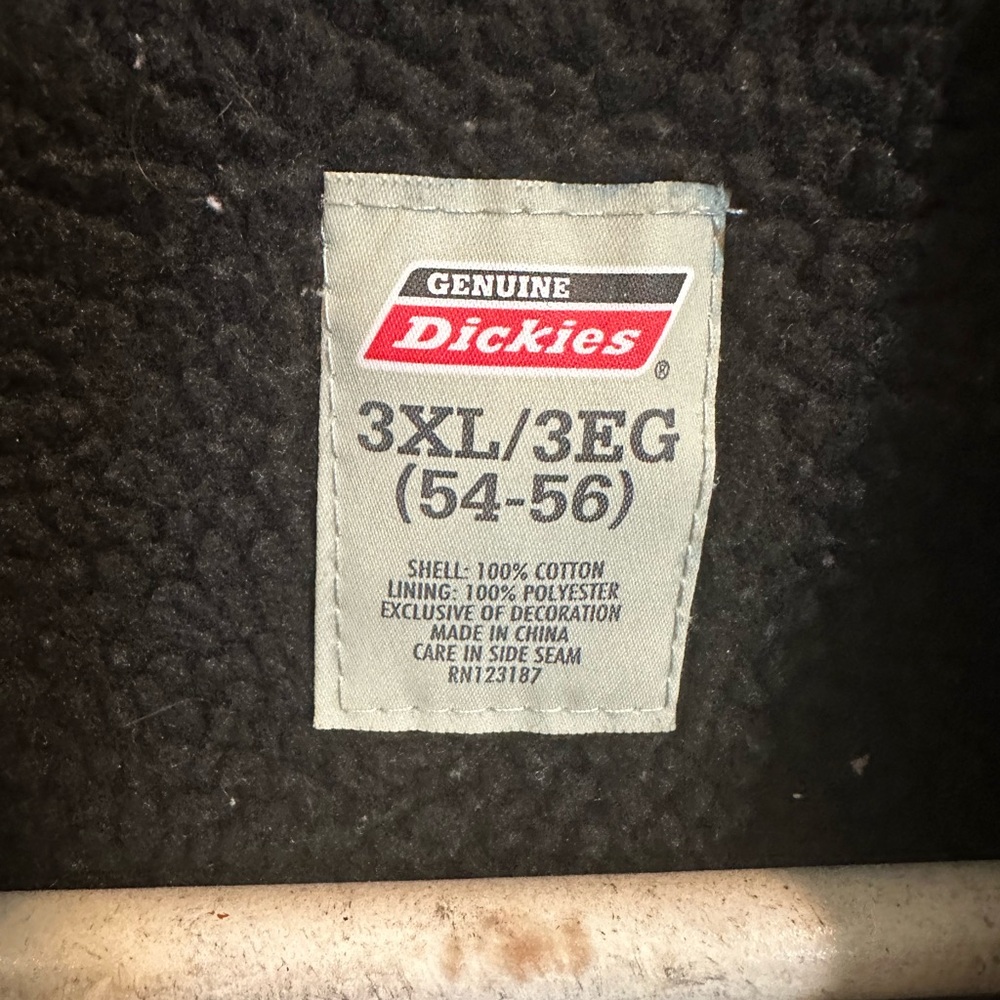 Dickies Gray Black Fleece Lined Mens Vest 3XLg Pre Owned in Excellent Condition